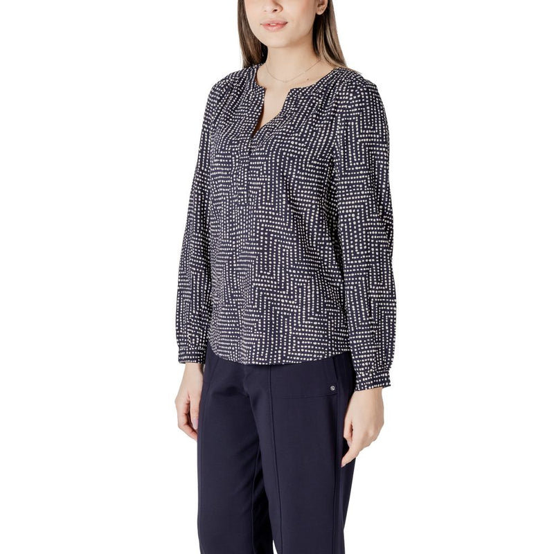 Blouse en Viscose Bleue Street One - Tunique Élégante à Col Ouvert