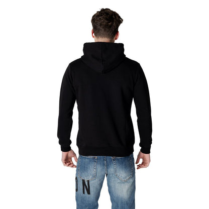 Sweat à capuche en coton noir Icon