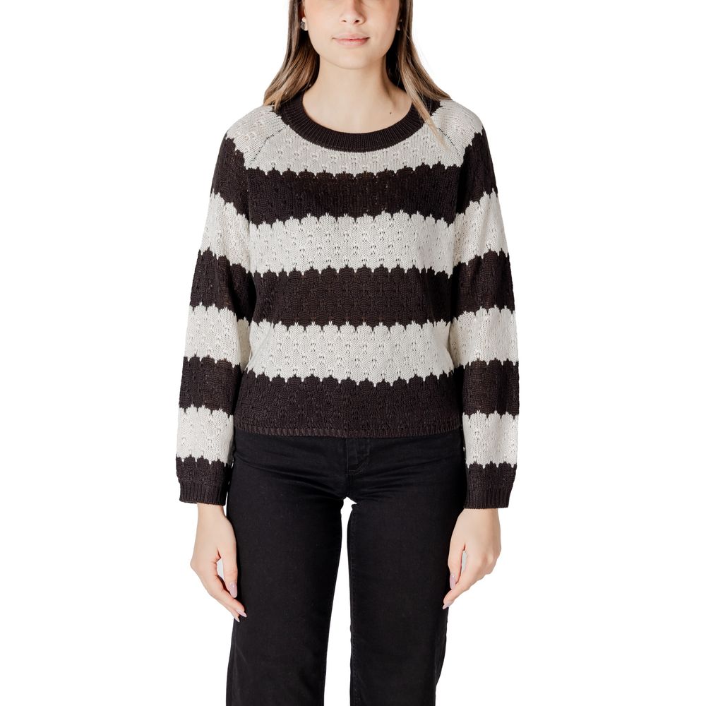 Jacqueline De Yong JDYSUN MINNA L/S Sweater - Noir et Blanc