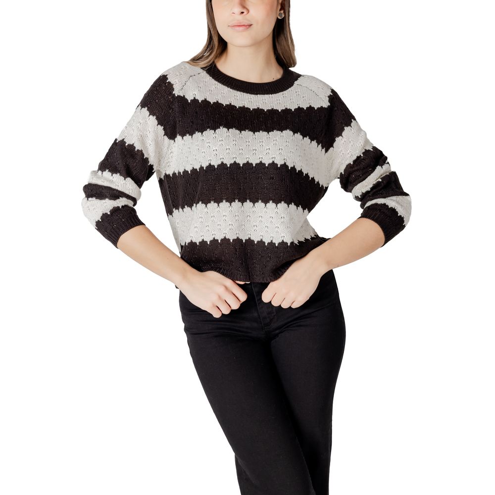 Jacqueline De Yong JDYSUN MINNA L/S Sweater - Noir et Blanc