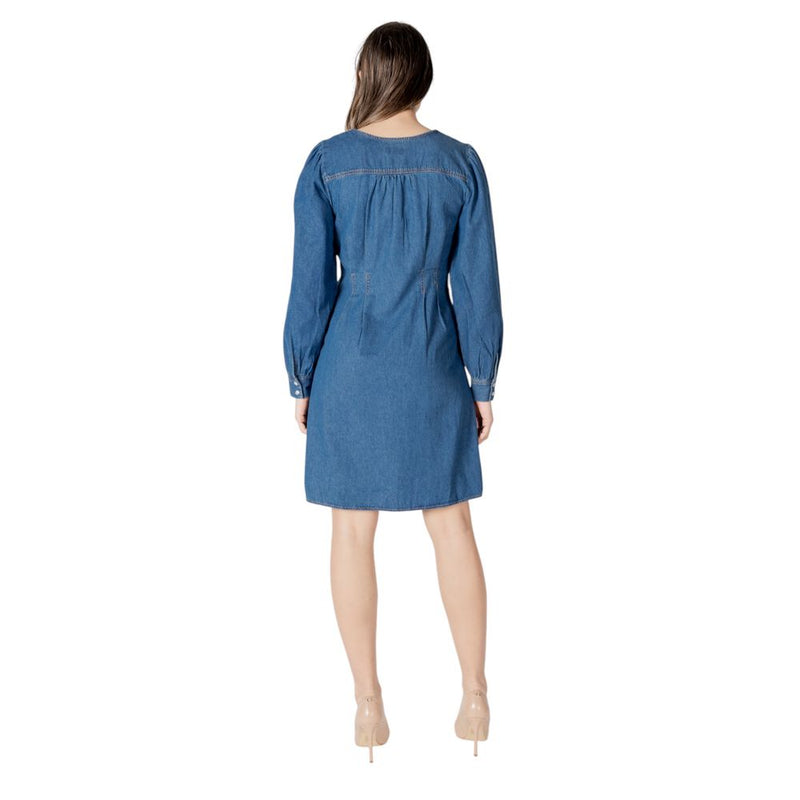ICHI IHARCHER DR 20122617 Blue Cotton Short Dress