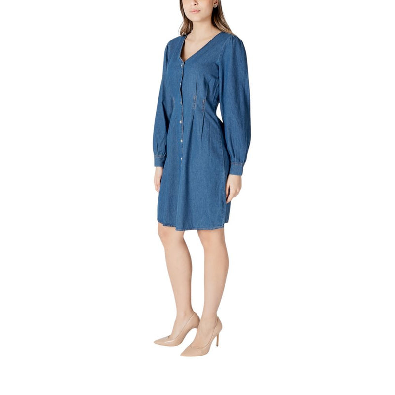 ICHI IHARCHER DR 20122617 Blue Cotton Short Dress