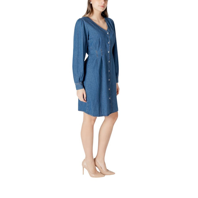 ICHI IHARCHER DR 20122617 Blue Cotton Short Dress