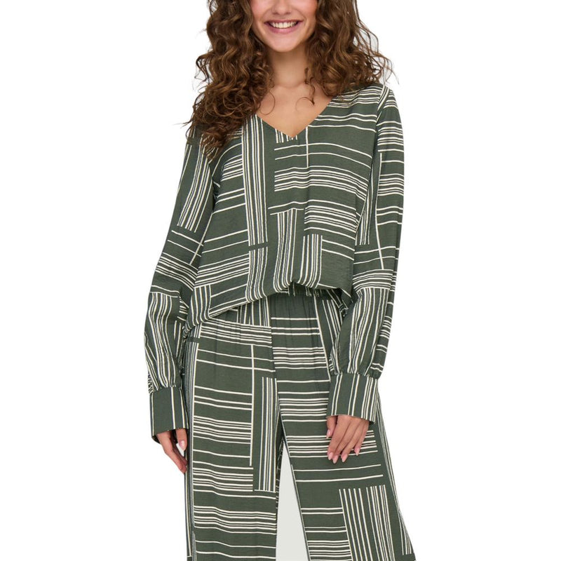 Jacqueline De Yong JDYTROYA LIFE Blouse Verte en Viscose