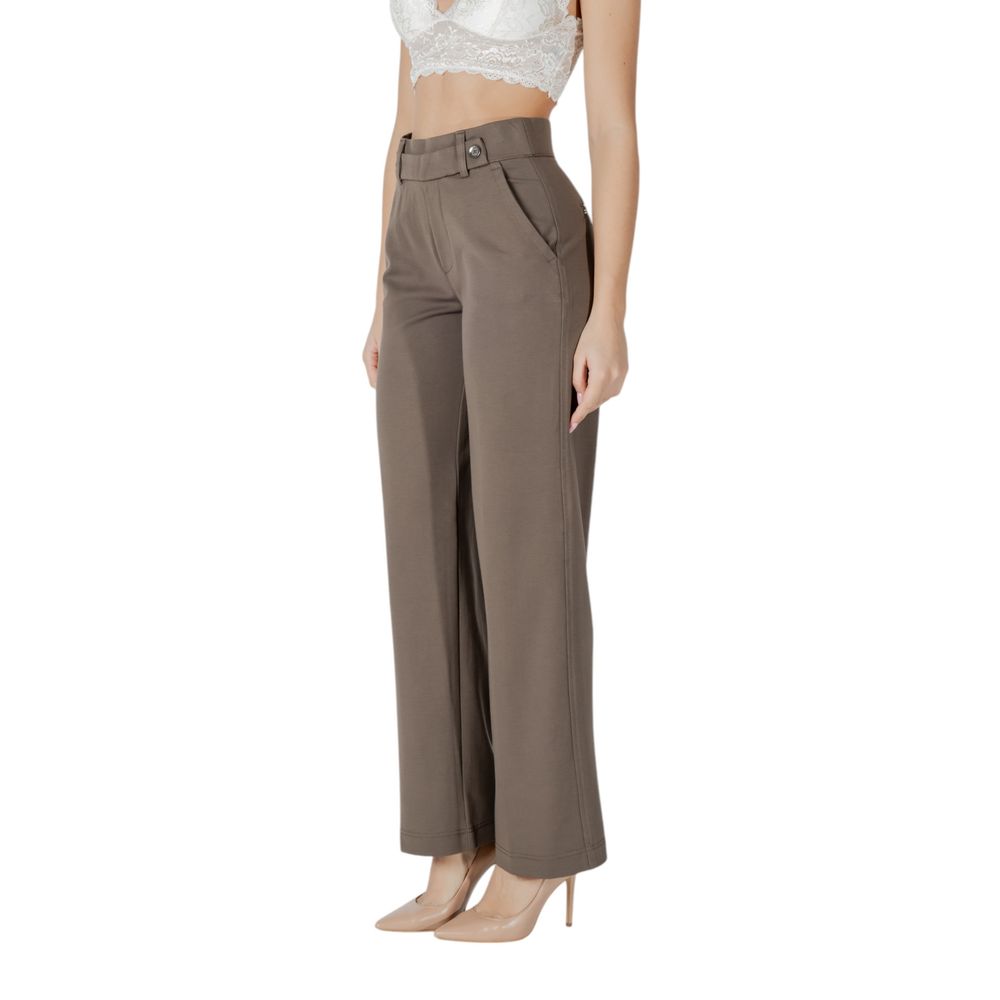 Pantalon en viscose marron de la marque Street One