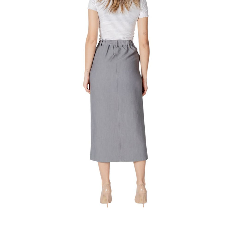 ICHI IHSARLA SK 20121418 Jupe Midi Grise pour Femmes