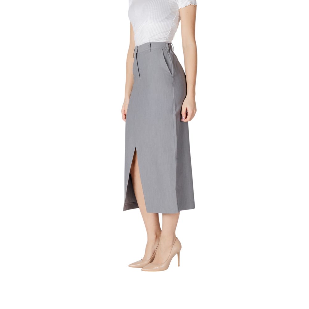 ICHI IHSARLA SK 20121418 Jupe Midi Grise pour Femmes