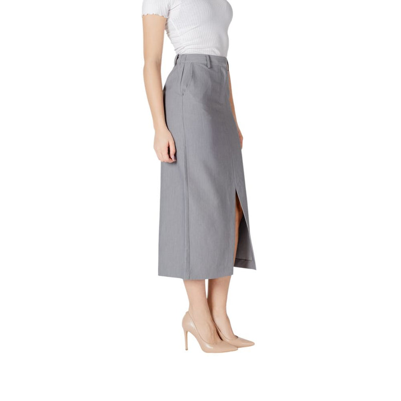 ICHI IHSARLA SK 20121418 Jupe Midi Grise pour Femmes