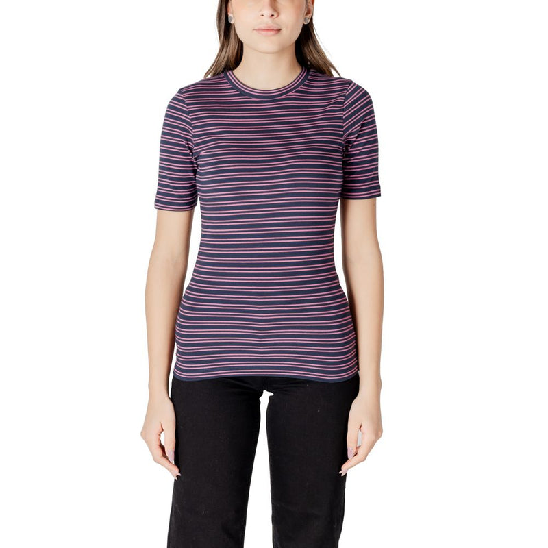 ICHI IHMIRA Bicolor Cotton T-Shirt pour Femmes