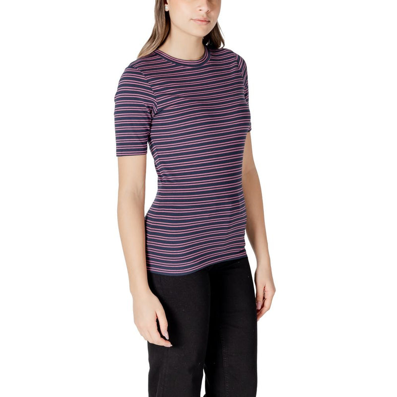 ICHI IHMIRA Bicolor Cotton T-Shirt pour Femmes