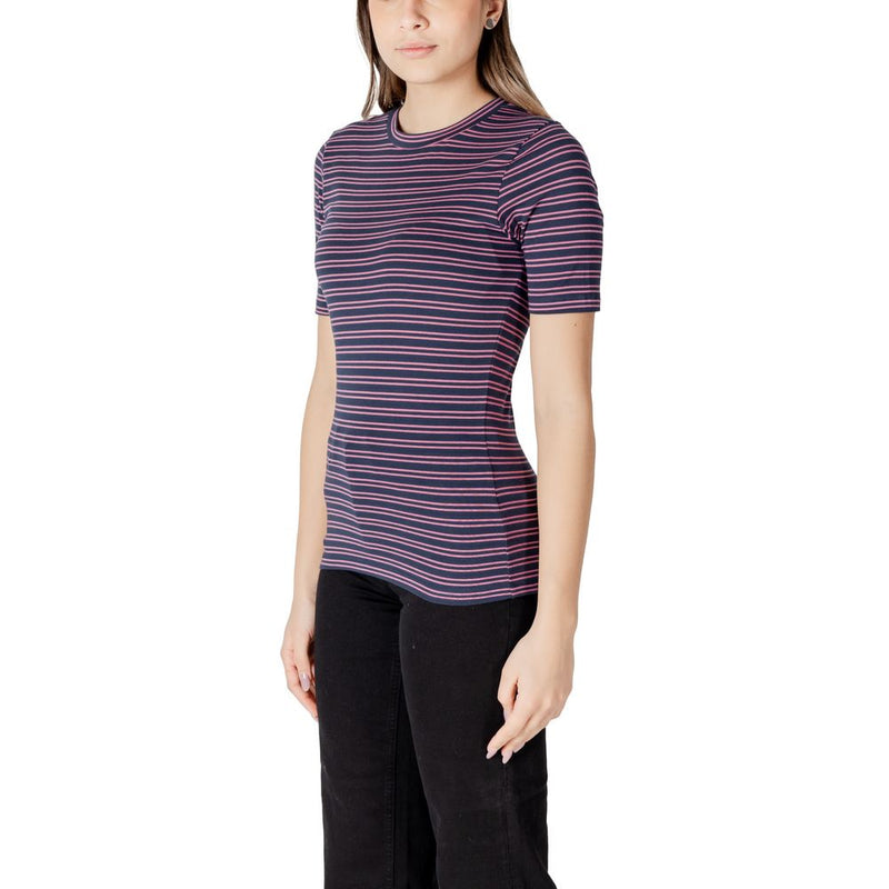 ICHI IHMIRA Bicolor Cotton T-Shirt pour Femmes