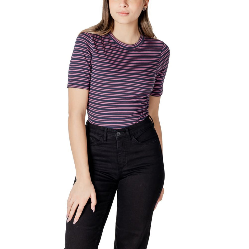ICHI IHMIRA Bicolor Cotton T-Shirt pour Femmes