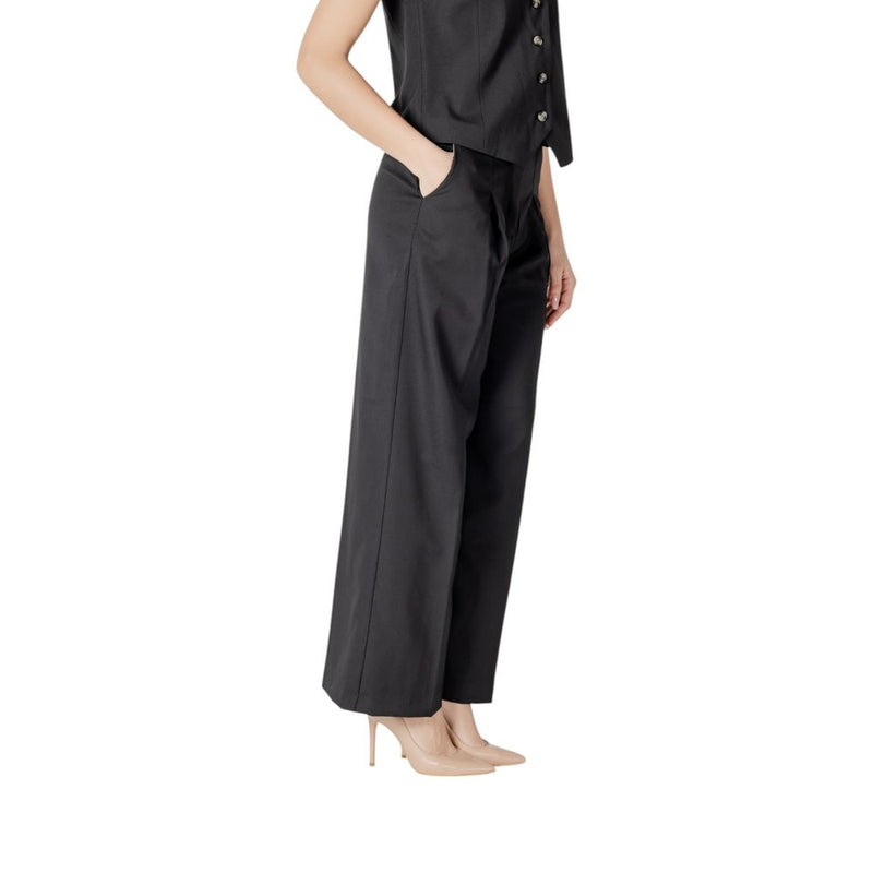 ICHI IHZIMMIE PA5 Pantalons Palazzo Noirs pour Femmes
