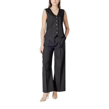 ICHI Zwarte Polyester Broek