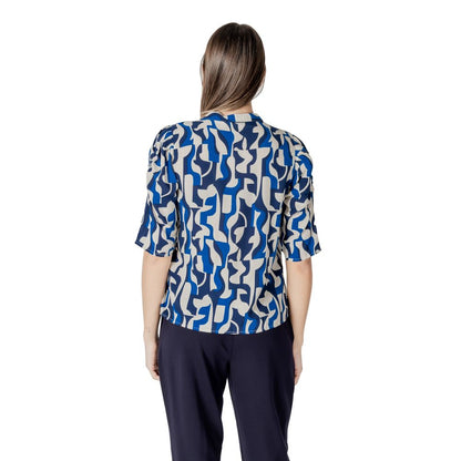 ICHI Blauwe Blouse van Viscose