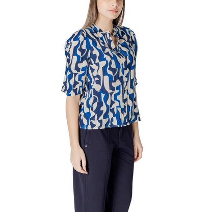 ICHI Blauwe Blouse van Viscose