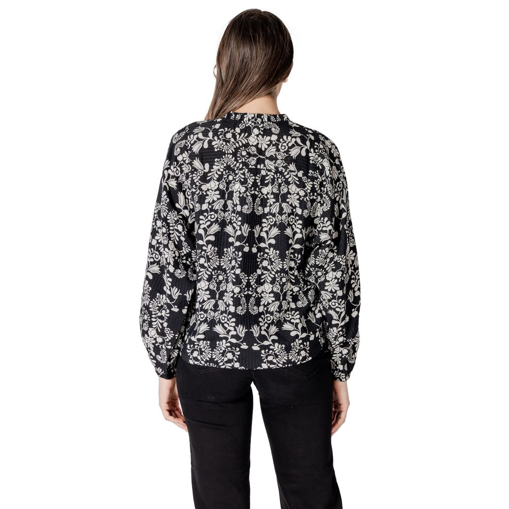 ICHI IHGOCINA SH 20122374 Blouse en Viscose Noire pour Femmes