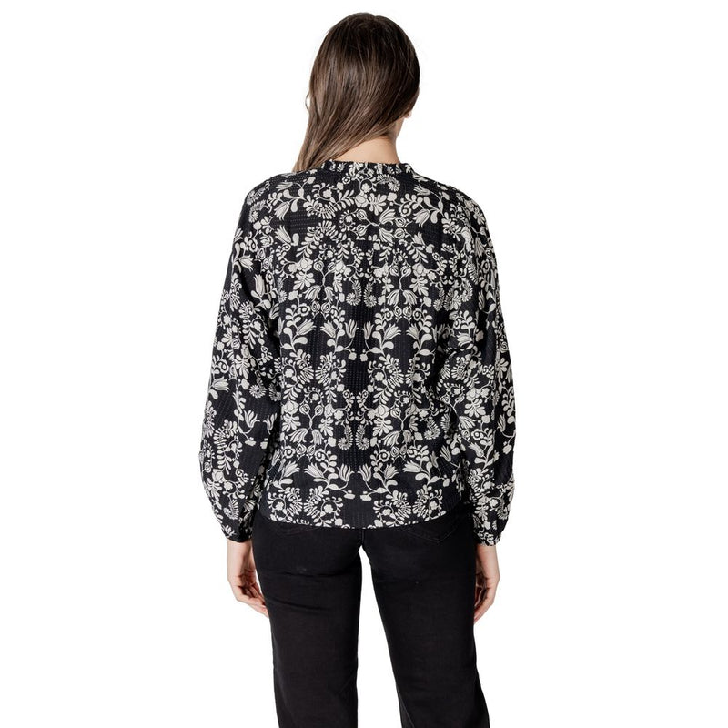 ICHI IHGOCINA SH 20122374 Blouse en Viscose Noire pour Femmes