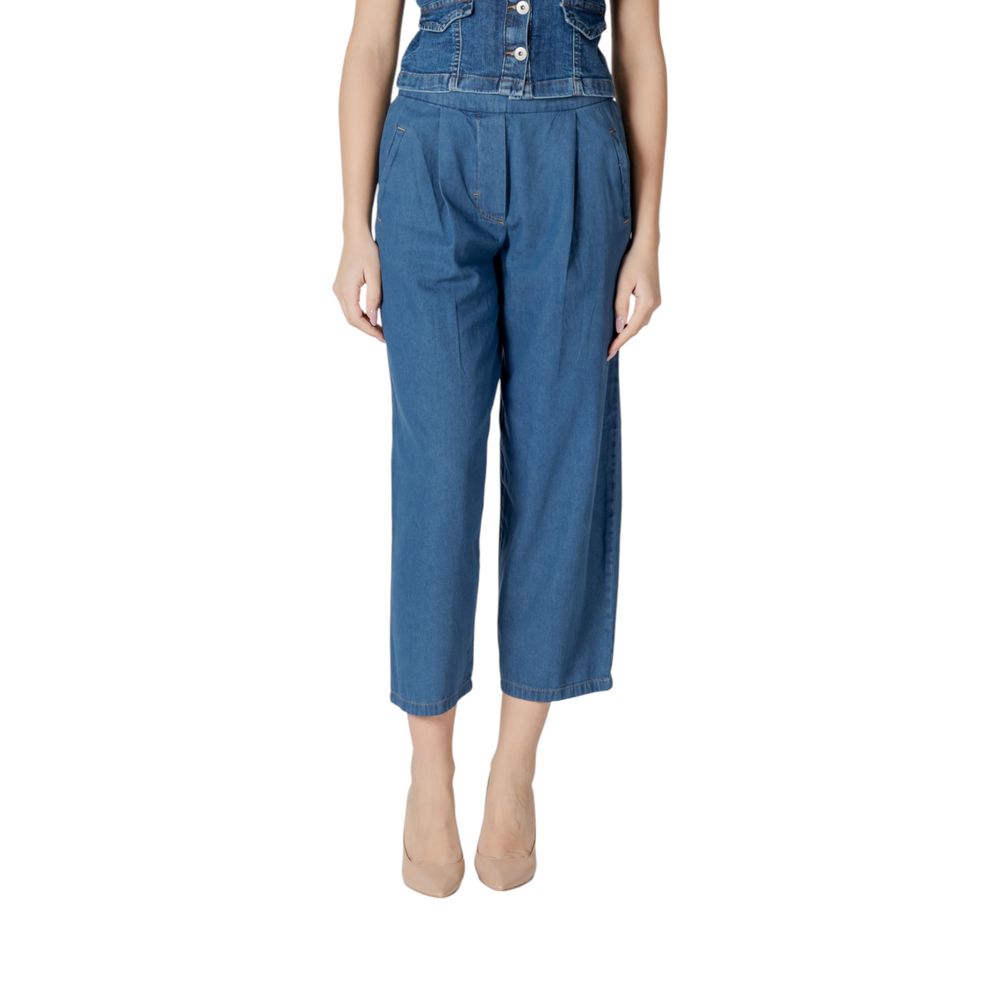ICHI IHARCHER PA 20122390 Jeans en Coton Bleu pour Femmes