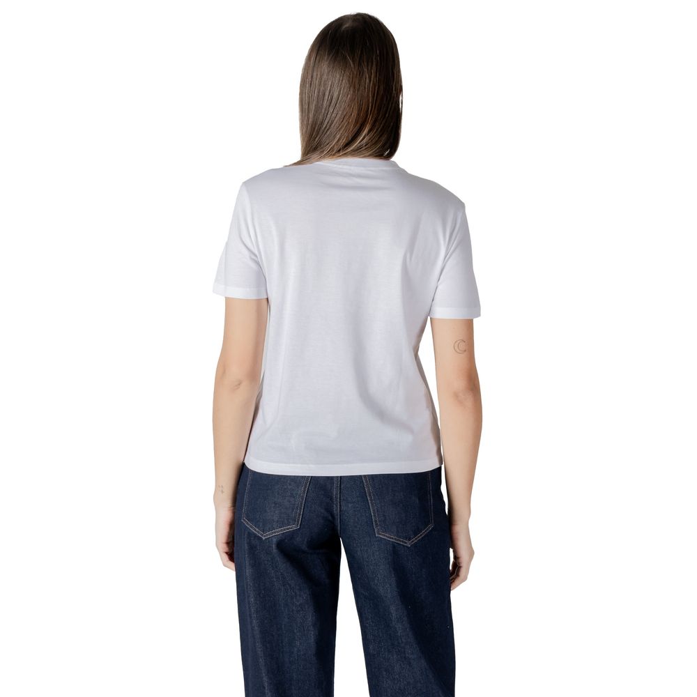 T-shirt Femme Calvin Klein Jeans Blanc en Coton - Élégance Décontractée