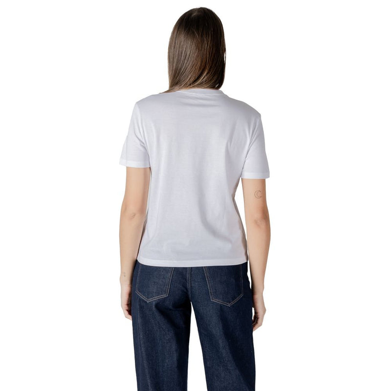Calvin Klein Jeans Women's White Cotton T-Shirt - Stylish Comfort