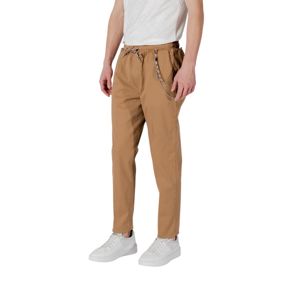 Pantalon en coton brun de Gianni Lupo
