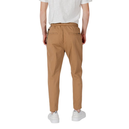 Pantalon en coton brun de Gianni Lupo