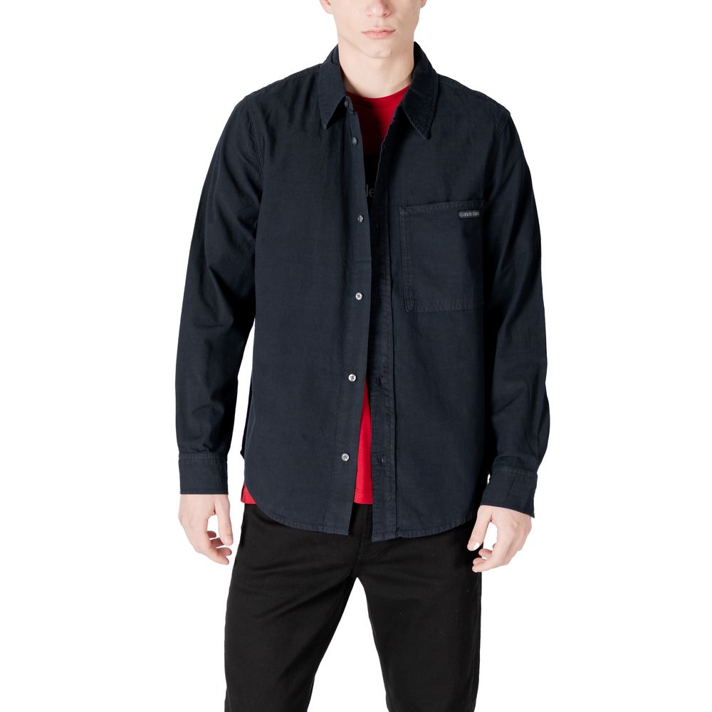 Chemise en Coton Noire Calvin Klein Jeans - Modèle REGULAR CHAMBRAY