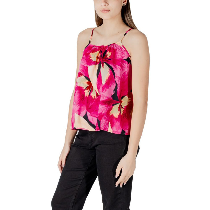 Only ONLALMA LIFE VIS ELLA Pink Viscose Tank Top pour Femmes