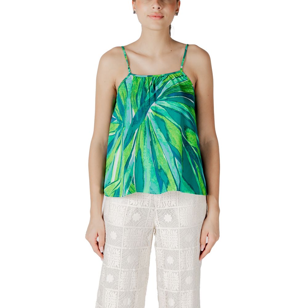 Only ONLALMA LIFE VIS ELLA Green Viscose Tank Top