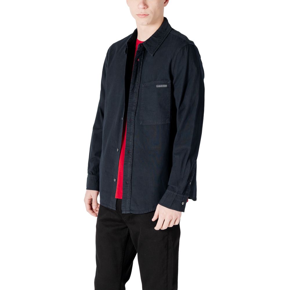 Chemise en Coton Noire Calvin Klein Jeans - Modèle REGULAR CHAMBRAY