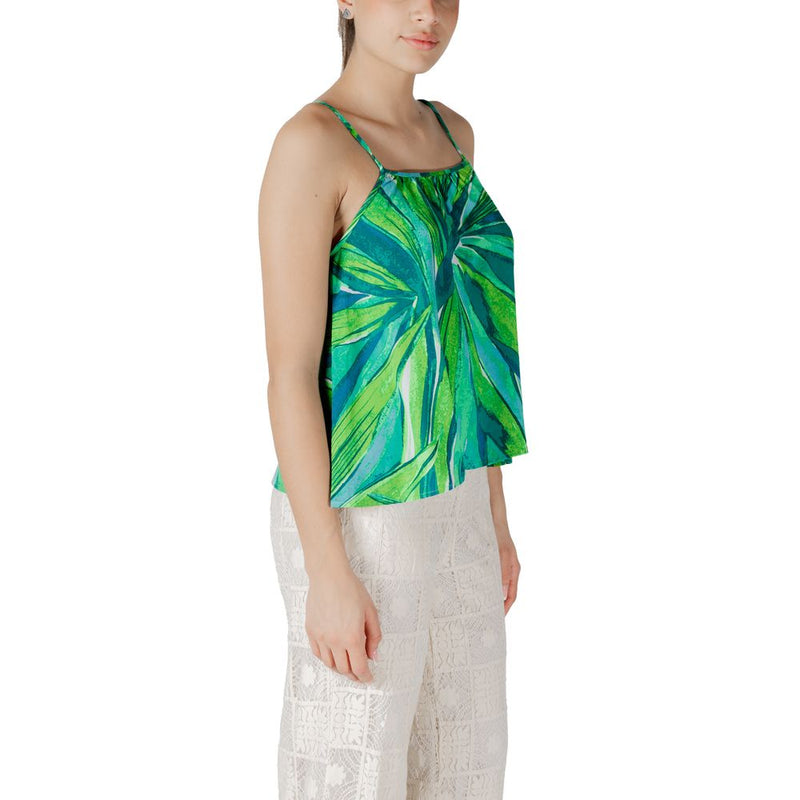 Only ONLALMA LIFE VIS ELLA Green Viscose Tank Top