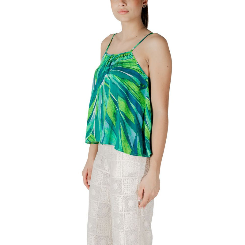 Only ONLALMA LIFE VIS ELLA Green Viscose Tank Top