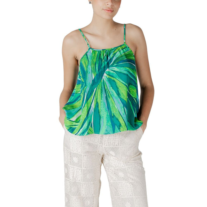 Only ONLALMA LIFE VIS ELLA Green Viscose Tank Top