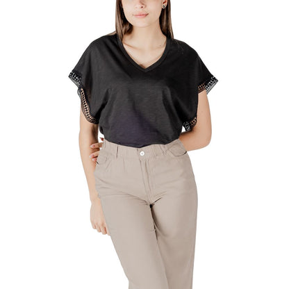 T-shirt en coton noir ICHI