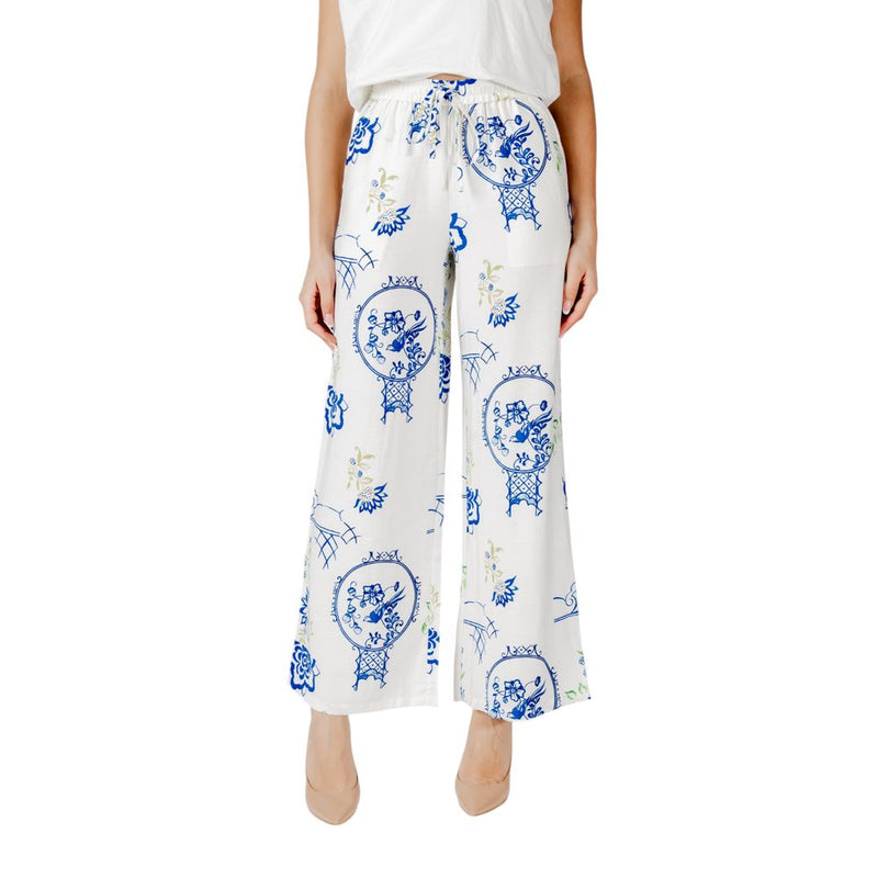 ICHI IHLUCIE PA 20122794 Pantalons Large Blanc en Viscose