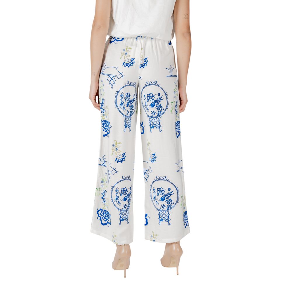 ICHI IHLUCIE PA 20122794 Pantalons Large Blanc en Viscose