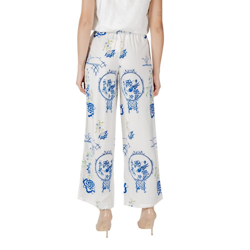 ICHI IHLUCIE PA 20122794 Pantalons Large Blanc en Viscose