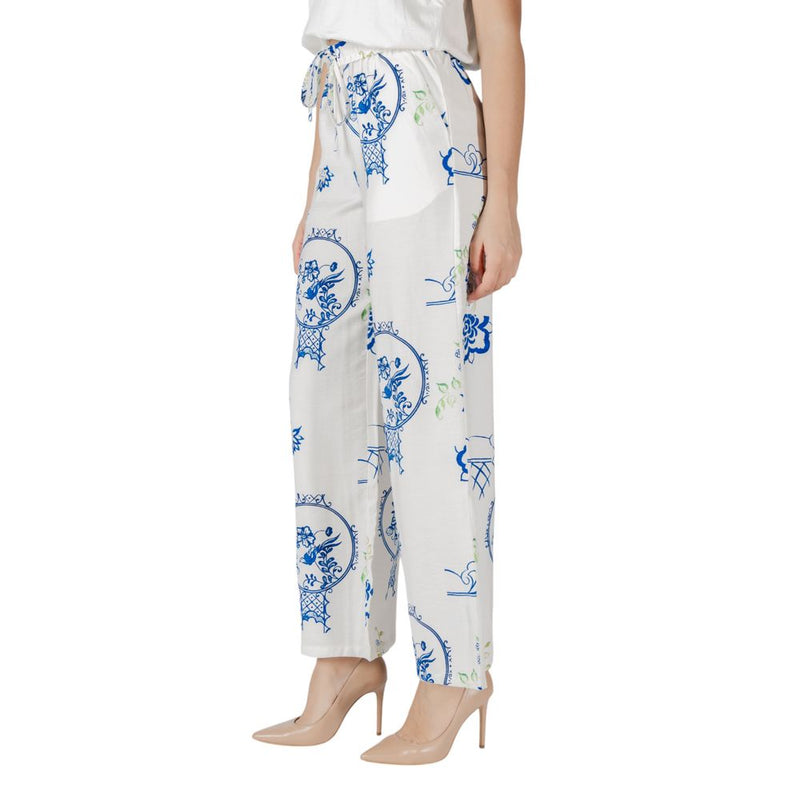 ICHI IHLUCIE PA 20122794 Pantalons Large Blanc en Viscose