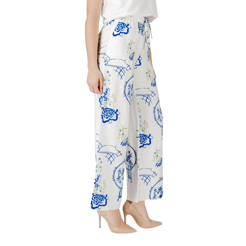 ICHI IHLUCIE PA 20122794 Pantalons Large Blanc en Viscose