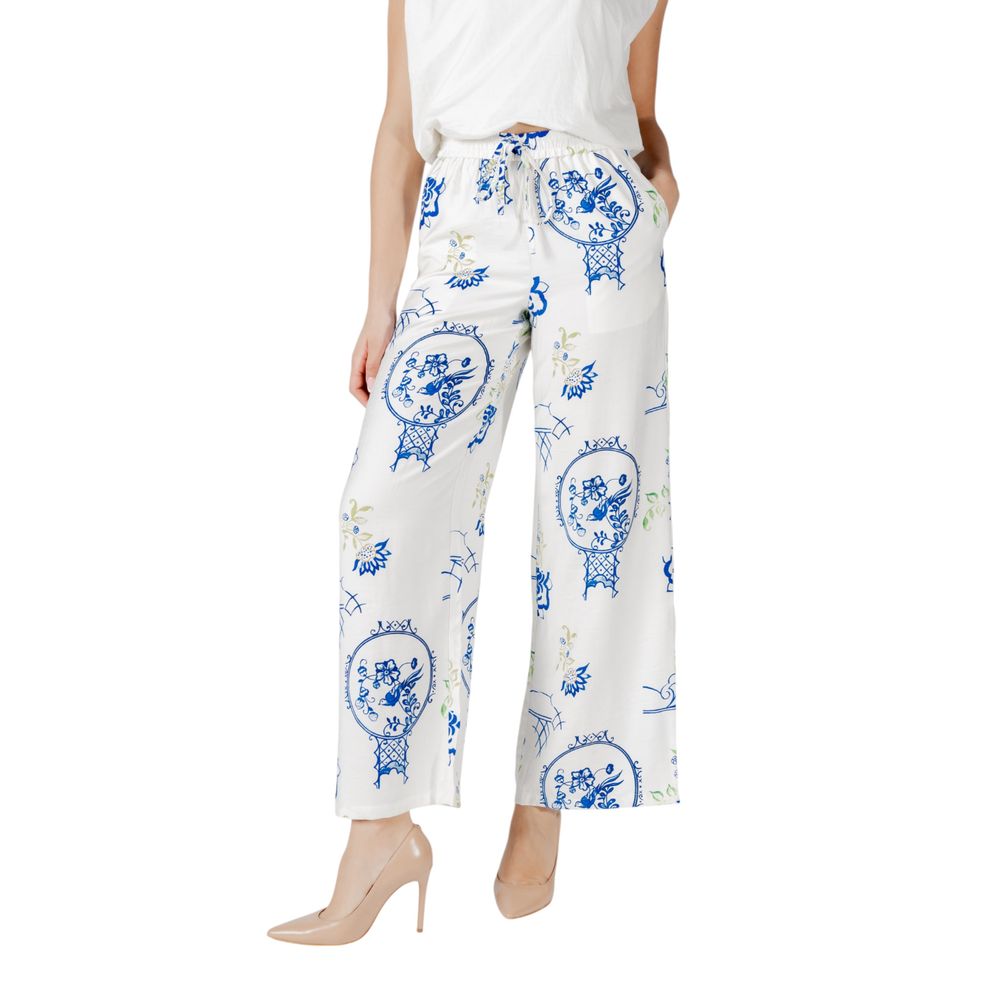ICHI IHLUCIE PA 20122794 Pantalons Large Blanc en Viscose