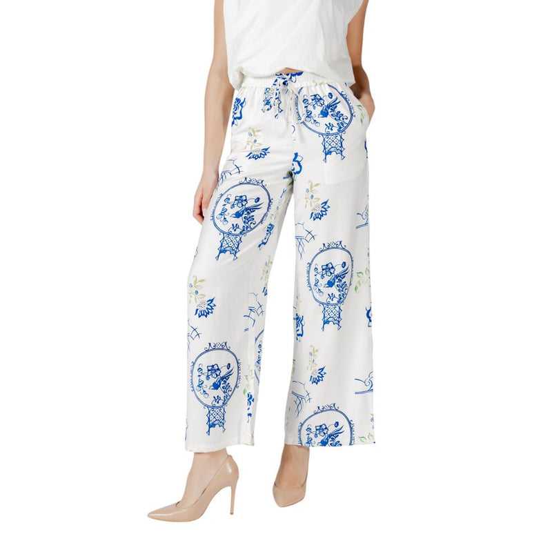 ICHI IHLUCIE PA 20122794 Pantalons Large Blanc en Viscose