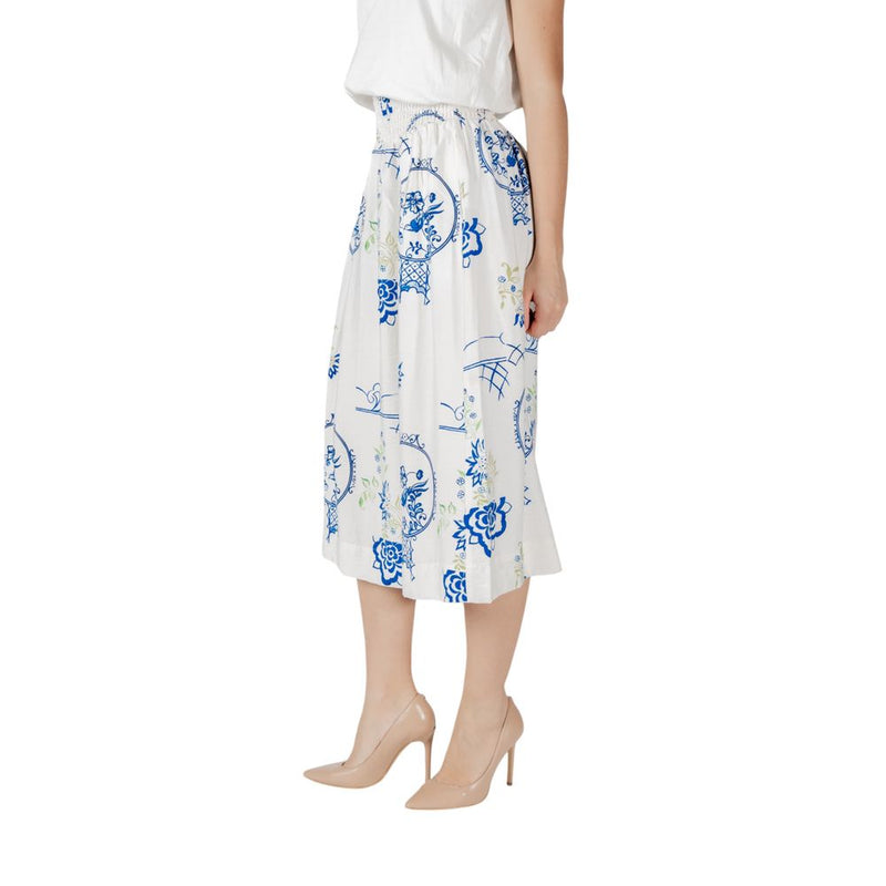 ICHI IHLUCIE SH 20122795 Jupe Longue Blanche - Élégante et Polyvalente