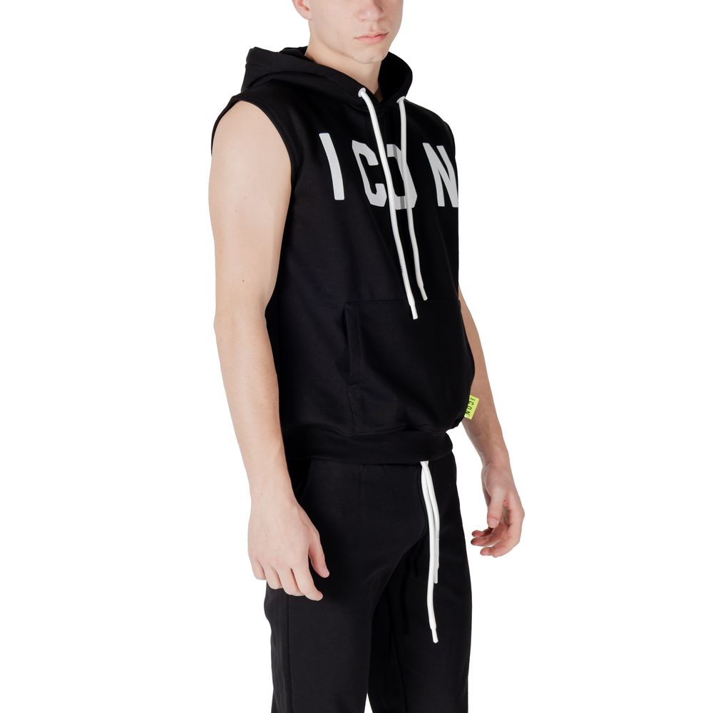 Hoodie Icon Noir en Coton - Modèle ICUS2S5F020