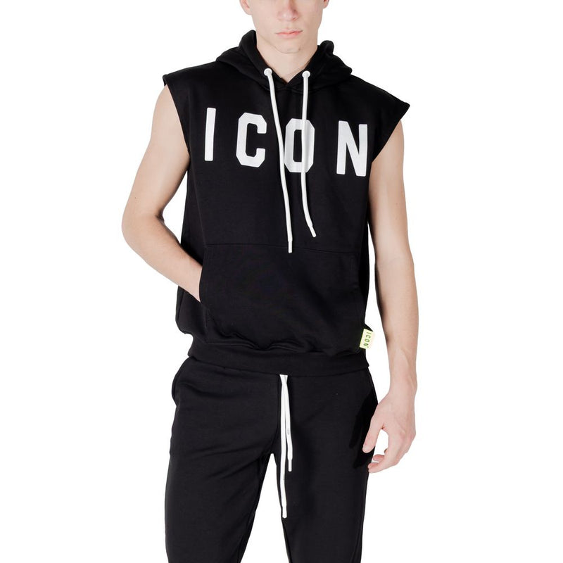 Hoodie Icon Noir en Coton - Modèle ICUS2S5F020