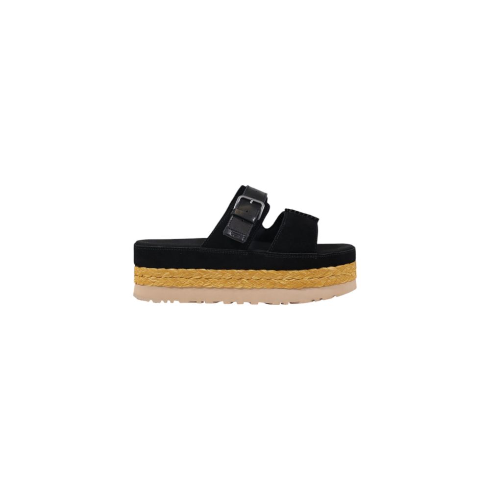 UGG W AUBREY SLIDE Sandales en Cuir Suédé Noir
