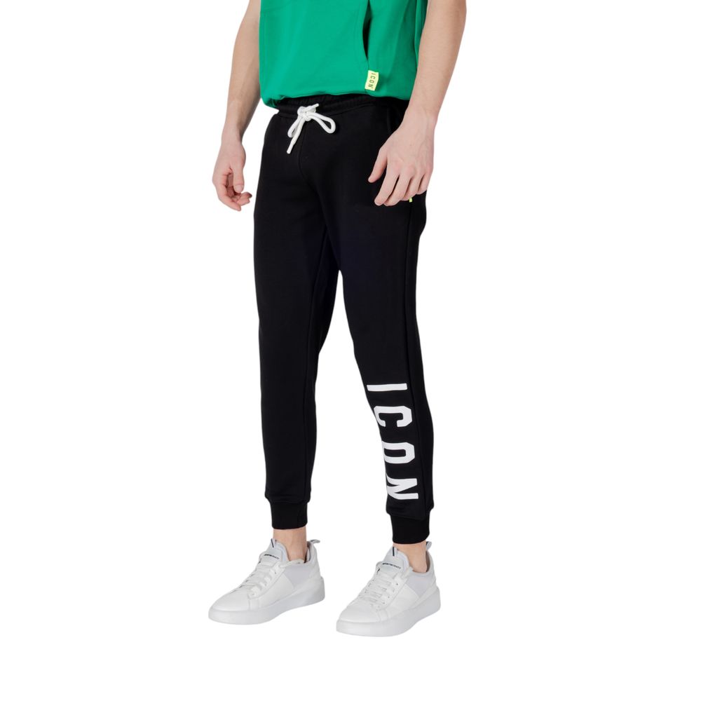 Pantalon de jogging de sport en coton noir Icon