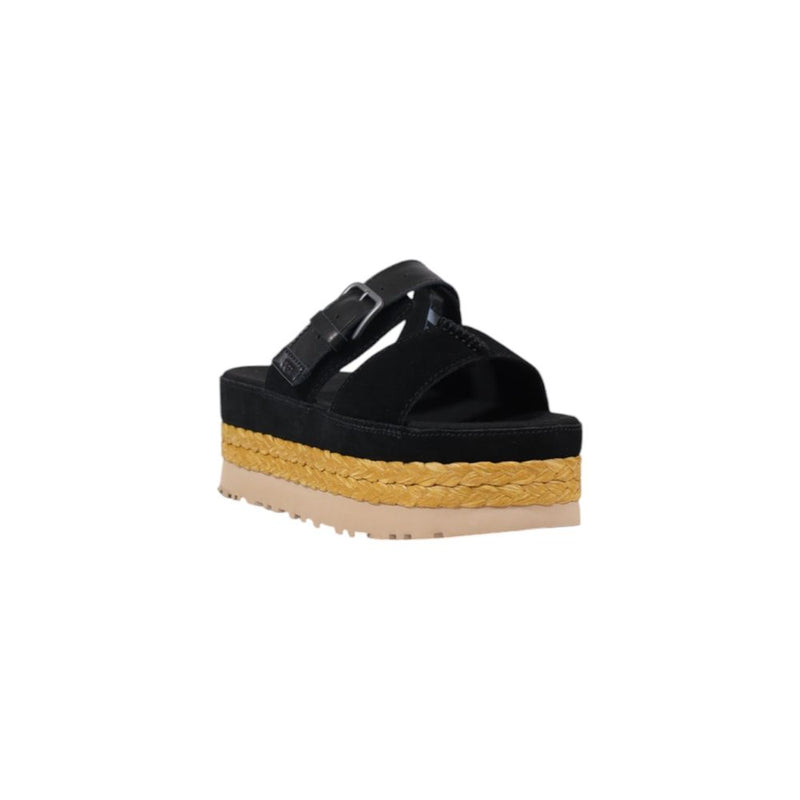 UGG W AUBREY SLIDE Sandales en Cuir Suédé Noir