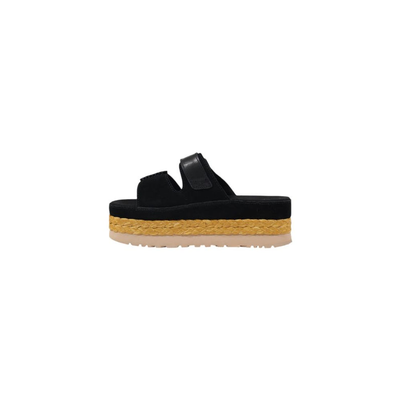 UGG W AUBREY SLIDE Sandales en Cuir Suédé Noir