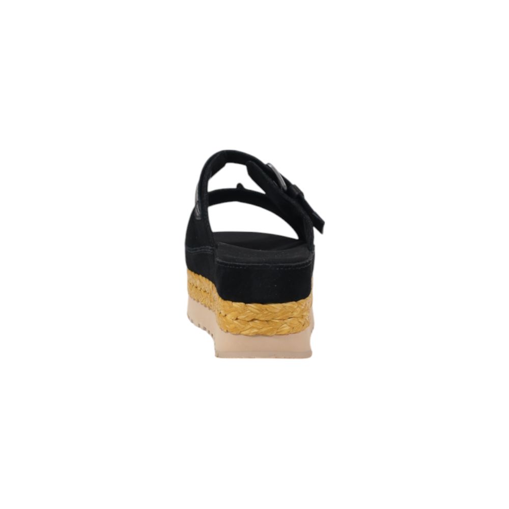 UGG W AUBREY SLIDE Sandales en Cuir Suédé Noir